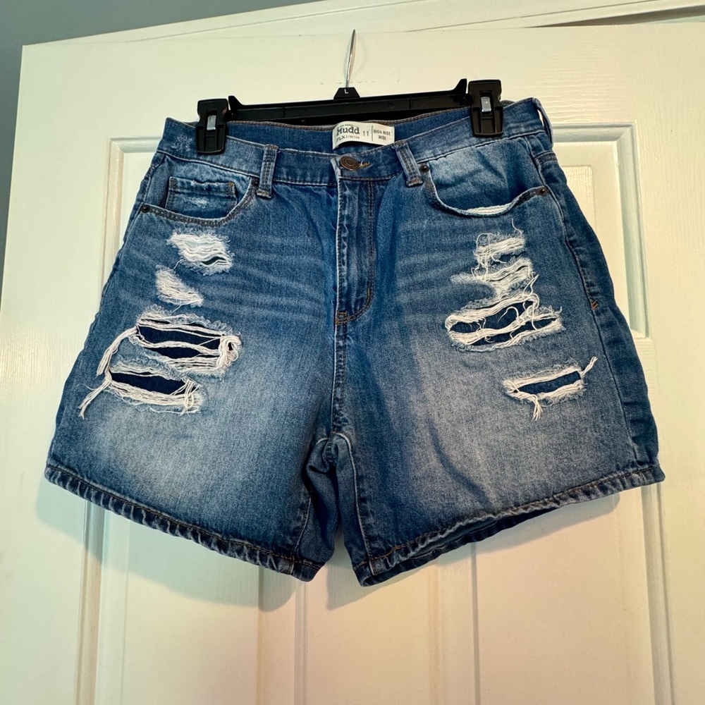 MUDD Distressed Denim Shorts